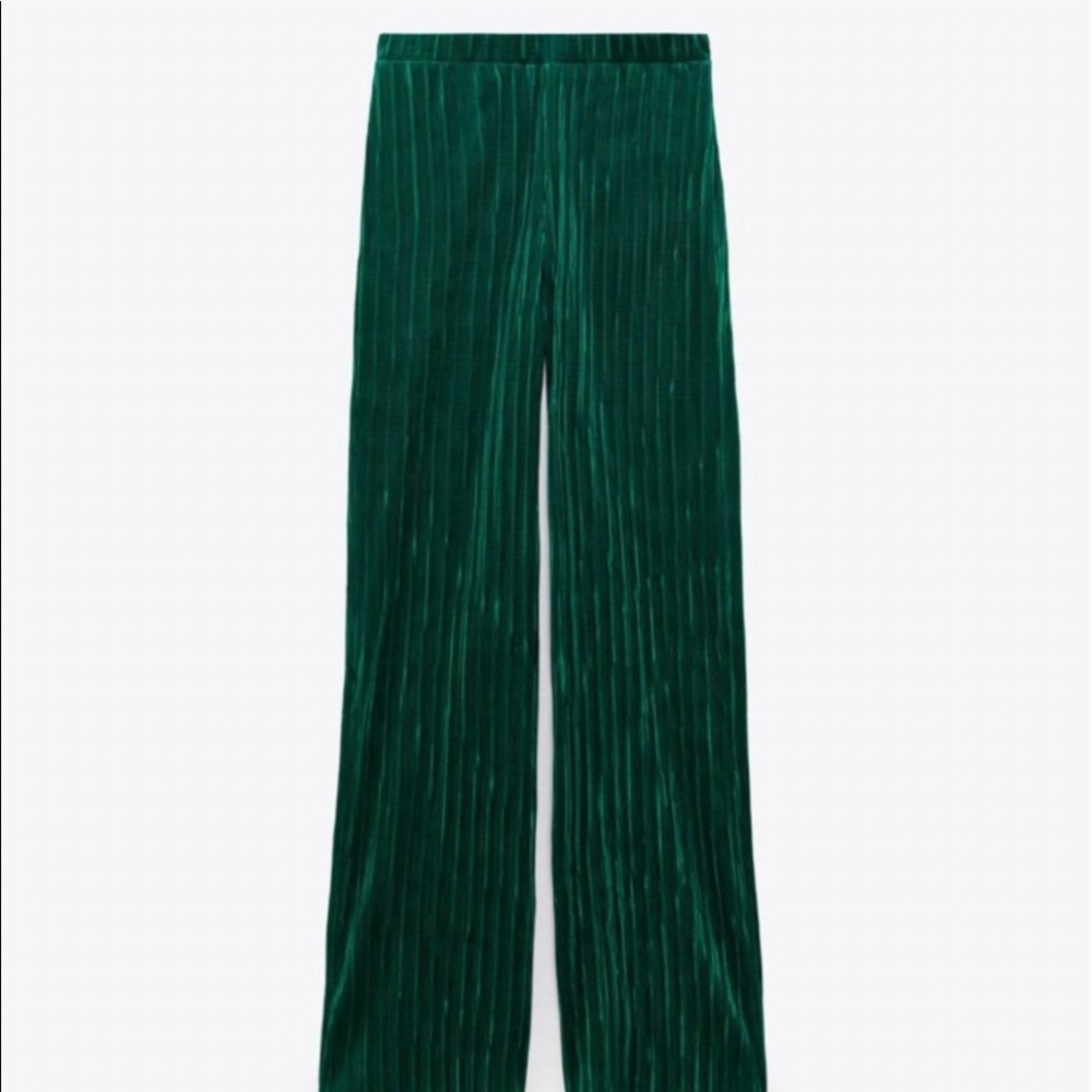 Zara Pleated Emerald Pants Size M